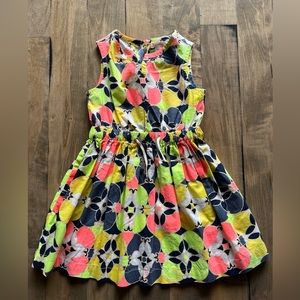 Crewcuts multicolor dress with a cinched waist that ties